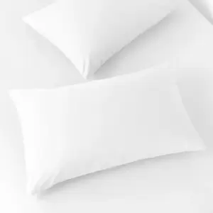 Image of Paoletti Bamboo Cotton Blend Housewife Pillowcase Pair White