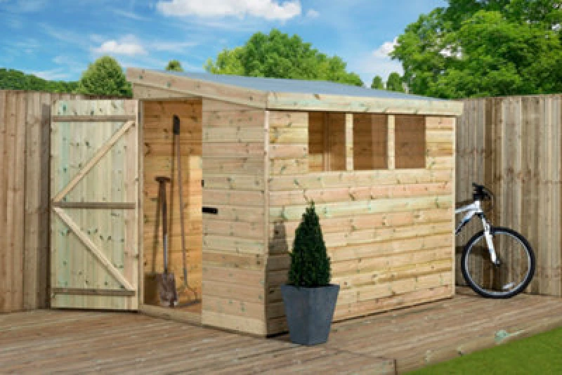 Image of Empire Sheds Empire 3000 Pent 8X4 Pressure Treated Tongue And Groove Wooden Garden Shed Door Left Side Panel (8' X 4' / 8ft X 4ft) (8X4)