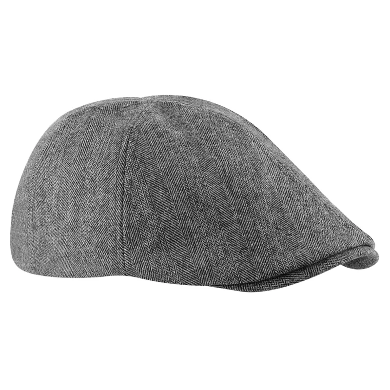 Image of Beechfield Beechfield Ivy Flat Cap Headwear in Grey Grey One Size Unisex 5055747801262