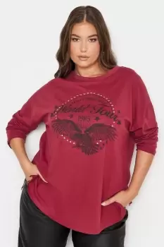 Image of 'World Tour' Slogan Print Top