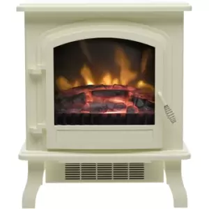 Image of BeModern Colman 27529 Log Effect Electric Stove - Cream