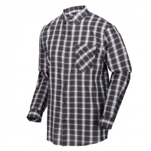 Image of Regatta Lonan Long Sleeve Check Shirt - Seal Grey