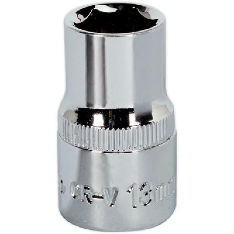 Image of Loops 13mm Forged Steel Drive Socket - 1/2" Square Drive - Polished Chrome Vanadium Metallics