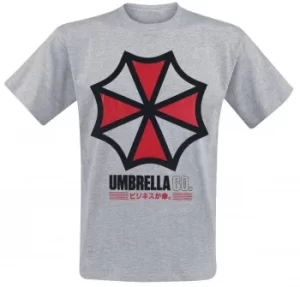 Image of Resident Evil Umbrella Co T-Shirt mottled grey