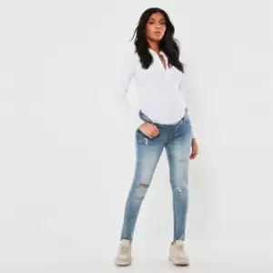 Image of Missguided Maternity Sinner Skinny Jean - Blue