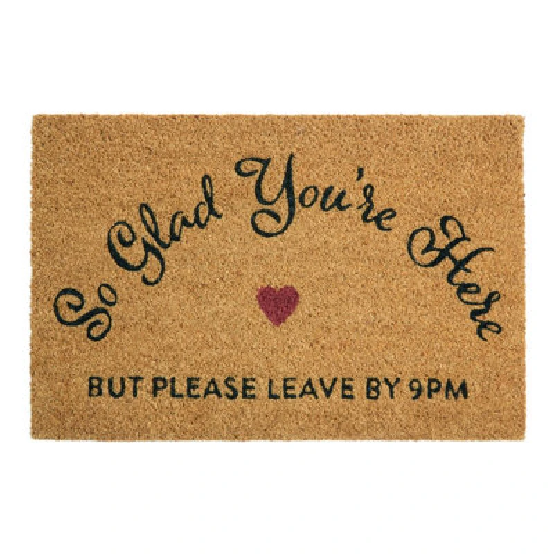 Image of Premier Housewares So Glad You Are Here Doormat Natural