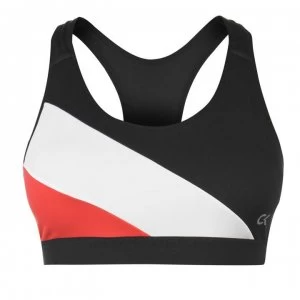 Image of Calvin Klein Performance Stripe Sports Bra - Risk Red 679