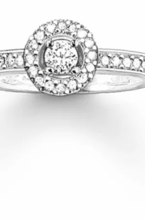 Image of Ladies Thomas Sabo Sterling Silver Size M.5 Ring TR1975-051-14-52