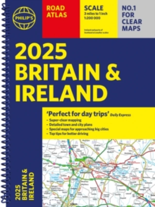 Image of 2025 Philip's Road Atlas Britain and Ireland : (A4 Spiral Binding) Spiral bound