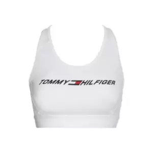 Image of Tommy Sport Intensity Graphic Racer Bra - White