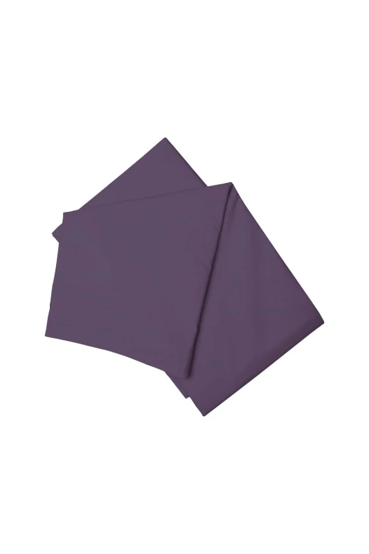 Image of Belledorm Easy Care 200 Thread Count Cotton Polyester Percale Flat Sheet in Dark Mauve Size: Double Dark Mauve Unisex Double