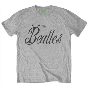 Image of The Beatles - Bug Logo Unisex X-Large T-Shirt - Grey