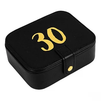 Image of Signography Black Leatherette & Gold Foil Jewellery Box - 30