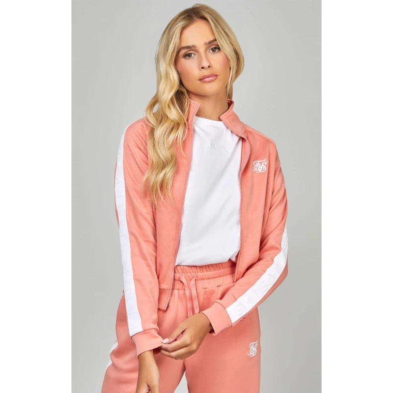 Image of SikSilk Tapered Track Top - Orange Orange XS