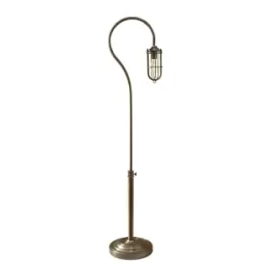 Image of Floor Lamp Alter Height Dark Antique Brass LED E27 60W