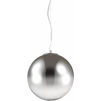 Image of Ideal Lux Lighting - Ideal Lux Mapa - 1 Light Globe Ceiling Pendant Chrome Shade
