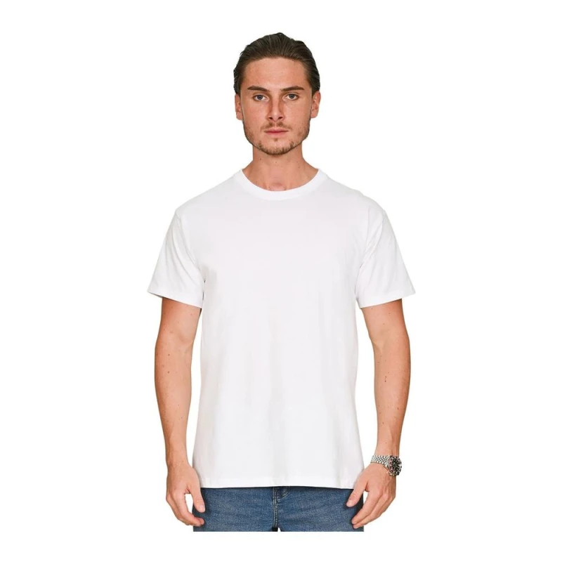 Image of Casual Classics Mens Supreme Combed T-Shirt in White Size: XS White Male XS
