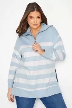Image of Stripe Quarter Zip Jumper