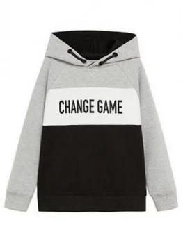 Image of Mango Boys Change Game Hooded Top - Grey, Size 10 Years