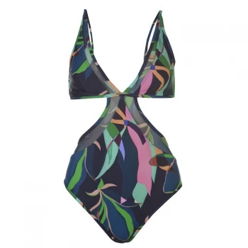Image of Ted Baker Ted Super V Mesh Swimsuit - NAVY