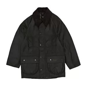 Image of Barbour Boys' Beaufort Waxed Jacket - Olive - M