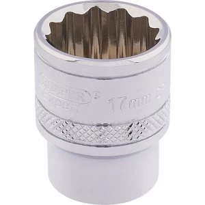 Image of Draper 3/8" Drive Polished Finish Hi Torq Bi Hexagon Socket Metric 3/8" 17mm
