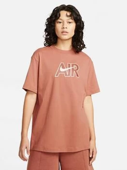 Image of Nike Air Boyfriend Tee - Light Brown, Light Brown, Size S, Women