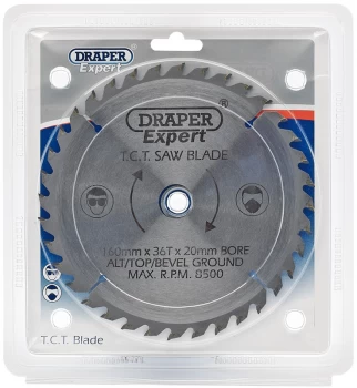 Image of Draper Expert TCT Saw Blade 160X20mmx36T 9466