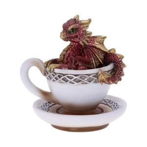 Image of Dracuccino Red Dragon Teacup Figurine