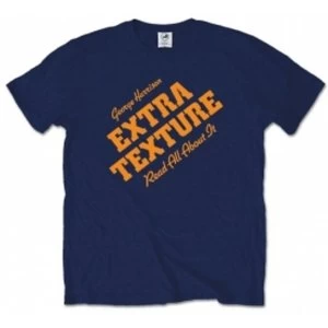 Image of George Harrison Extra Texture Mens Navy T Shirt: Medium