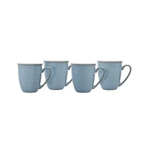 Image of Denby Elements Blue 4 Piece Coffee Beaker Mug Set