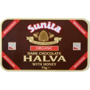 Image of Sunita Organic Dark Chocolate Halva With Honey 75g