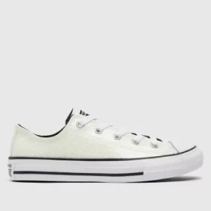Image of Converse Silver Lo Winter Glitter Trainers Youth