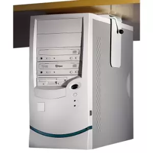 Image of Twinco PC holder for mounting under tabletop, max. load capacity 40 kg, light grey RAL 7035