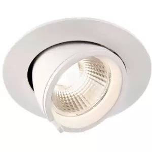 Image of Saxby Axial LED Indoor Recessed Downlight Tilt Matt White Paint & Clear Glass 3000K