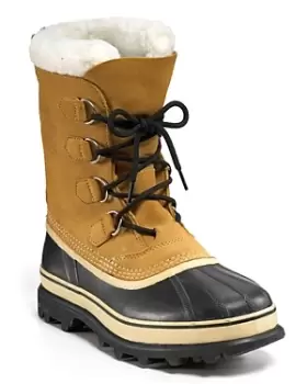 Image of Sorel Mens Caribou Waterproof Nubuck Leather Cold-Weather Boots