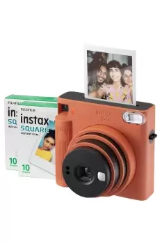 Image of Fujifilm Instax Square SQ1 Instant Camera (20 Shots) - Terracotta Orange
