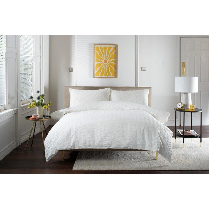 Image of Deyongs Deyongs Seersuck DCSet 99 White unisex Super King