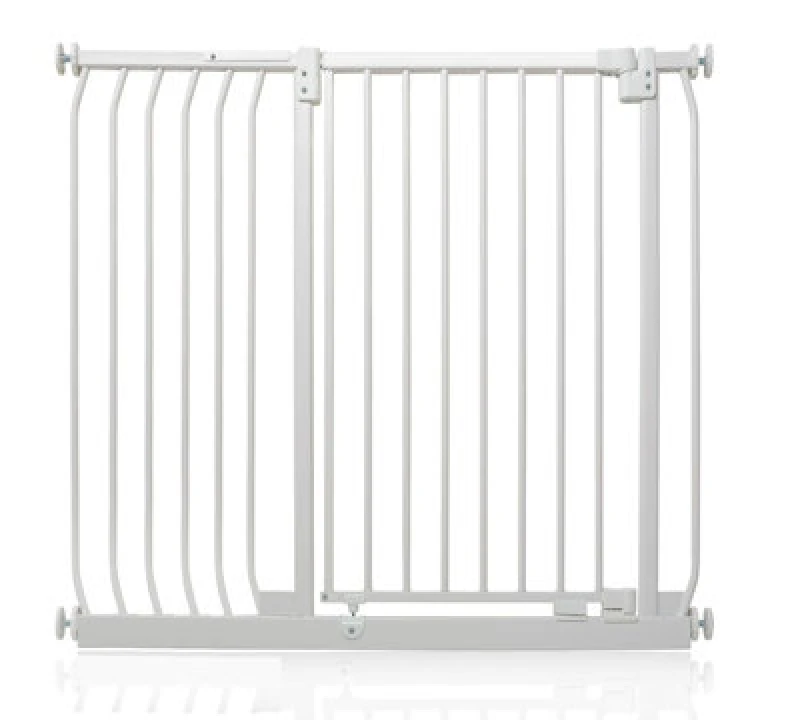 Image of Safetots Extra Tall Elite Safety Gate, 107Cm - 116Cm, Matt White, Extra Tall 96.8Cm In Height, Pressure Fit Stair Gate