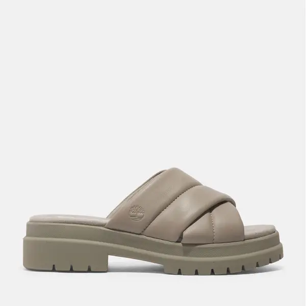 Image of Timberland London Vibe Slide Sandal For Her In Light Grey, Size 3.5
