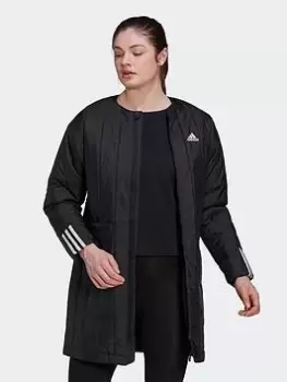 Image of adidas Itavic 3-Stripes Seasonal Coat, Black Size XS Women