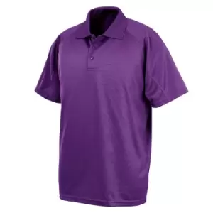 Image of Spiro Impact Mens Performance Aircool Polo T-Shirt (S) (Purple)