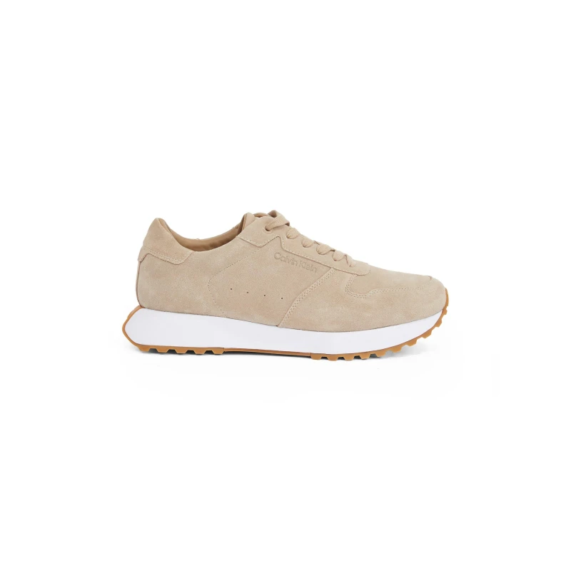 Image of Calvin Klein LOW TOP LACE UP SUEDE - Beige Beige 7