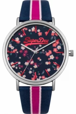 Image of Ladies Superdry Oxford Ditsy Watch SYL183UP