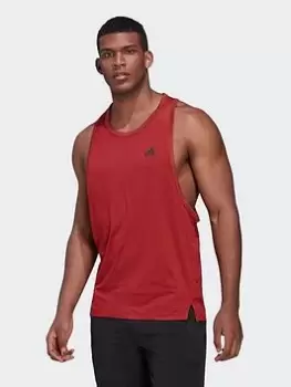 Image of adidas Training Tank Top, Red, Size L, Men