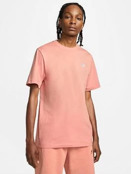 Image of Nike NSW Club T-Shirt - Pink, Size L, Men