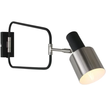 Image of Sienna Lighting - Sienna Fjorgard Wall Light Black Matt, Metal