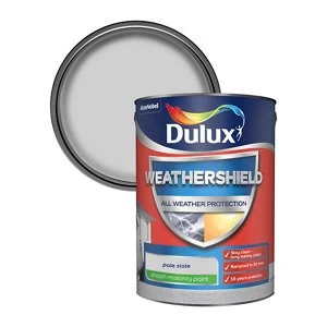 Image of Dulux Weathershield All Weather Protection Pale Slate Smooth Masonry Paint 5L