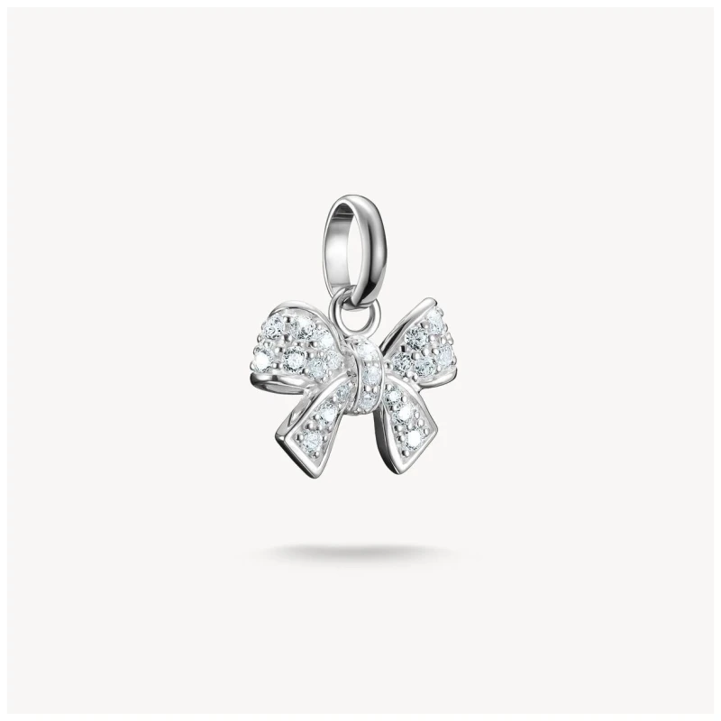 Image of Thomas Sabo CC1235-051-14 Silver Bow Charm Pendant with Jewellery