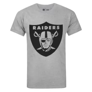 Image of NFL Mens Las Vegas Raiders Logo T-Shirt (XXL) (Grey)